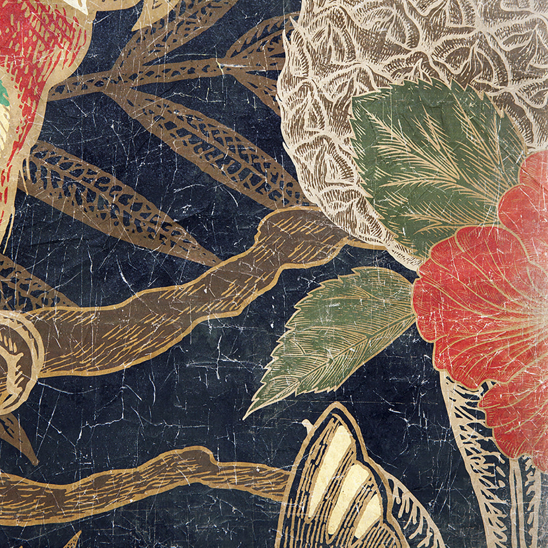 Wall decor - Perroquet Fleuri