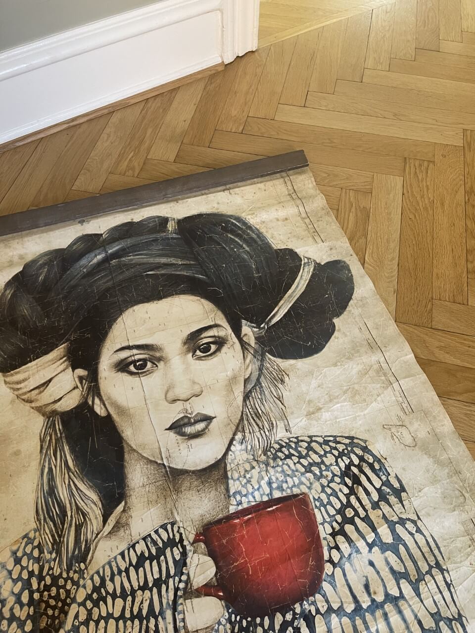 Visju-Decor-Bolig-Interior-Design-Shop-Kop-Rød-Kunst-Wall-Decor